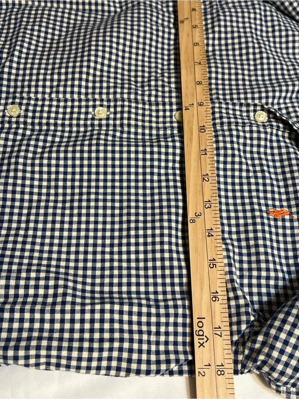 Polo by Ralph Lauren Navy & White Gingham Button-Down Shirt